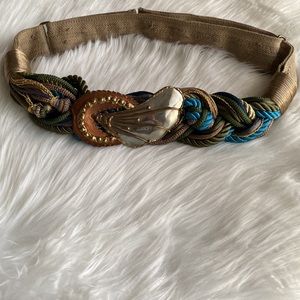 Vintage Taupe Rope Ornamental Belt